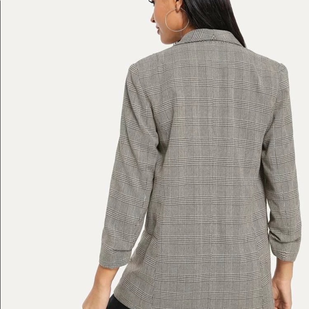 Ardene XS Collar Blazer Jacket in patched grey